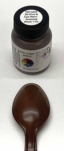 3D Print and Cast Resin Acrylic Paints - 1oz 29.6ml -- Seasoned Wood, All Scales, Tru-Color Paint 5033