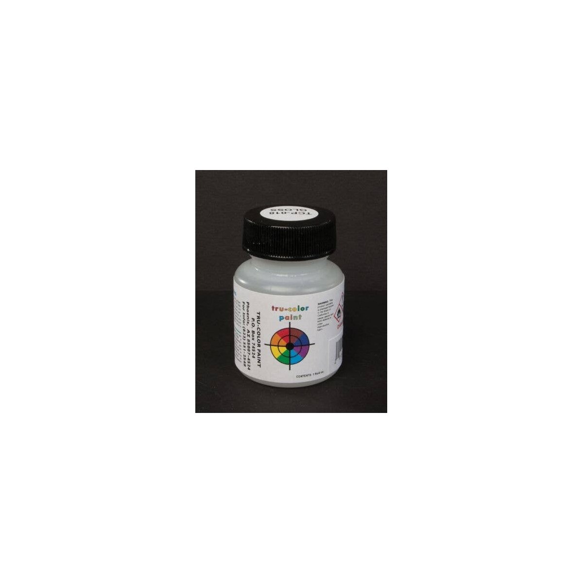 Railroad Color Acrylic Paints - 1oz 29.6mL -- Clear Gloss, All Scales, Tru-Color Paint 18