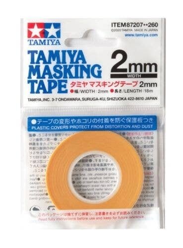 Masking Tape -- 5/64` x 59` 2mm x 18m, All Scales, Tamiya Paints 87207