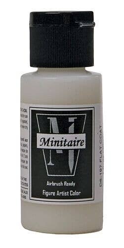 Acrylic Airbrush-Ready Clear Finish - Minitaire -- Clear Flat - 1oz 29.6mL, All Scales, Badger Air Brush Co D6197
