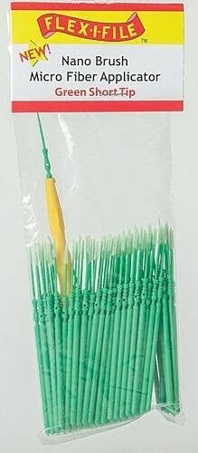 Nano Brush Bulk Pack -- Short Tip (green) pkg(100), All Scales, Profile Accessories Inc. N934001B