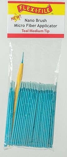 Nano Brush Bulk Pack -- Medium Tip (teal) pkg(100), All Scales, Profile Accessories Inc. N935004B
