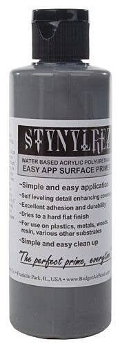 Primer - 4oz 118mL - Modelflex Paint -- Gray, All Scales, Badger Air Brush Co 402