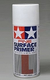 Surface Primer Spray White -- 6-1/12oz 180mL, All Scales, Tamiya Paints 87044