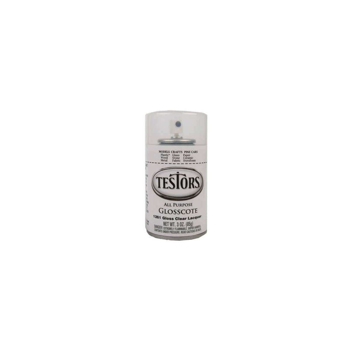 Glosscote Clear Finish -- 3oz 88.7mL Spray Can, All Scales, Testor Corp 1261