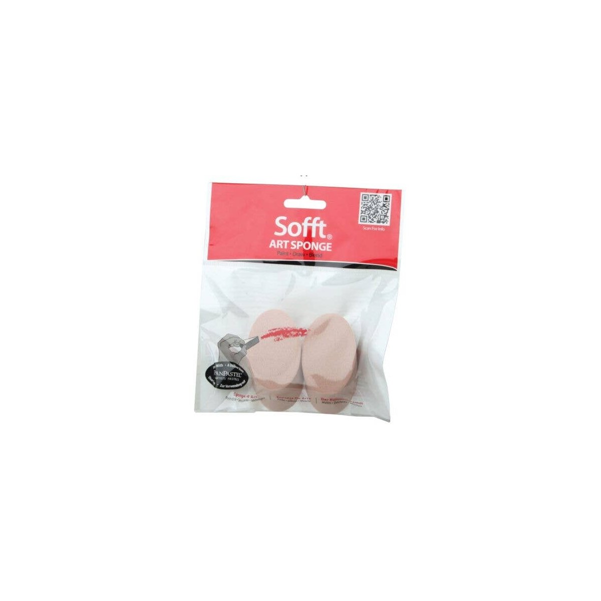 Panpastel Sofft Art Sponges -- Angle Slice - Round pkg(2), All Scales, Pan Pastel 61030
