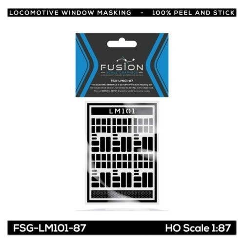 EMD SD70ACe & SD70M-2 Locomotive Window Masking Set, HO, FUSION SCALE GRAPHICS 120101
