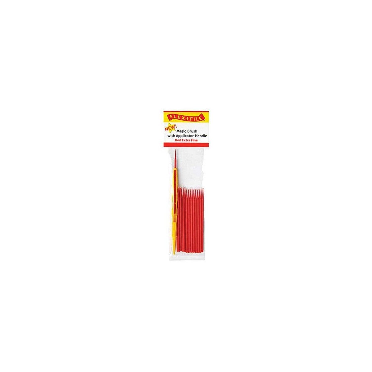 Magic Brush -- Extra Fine & 1 Applicator Handle/Holder (red) pkg(18), All Scales, Profile Accessories Inc. M929007