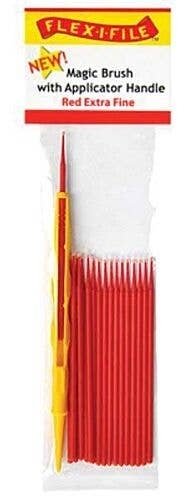 Magic Brush -- Extra Fine & 1 Applicator Handle/Holder (red) pkg(18), All Scales, Profile Accessories Inc. M929007