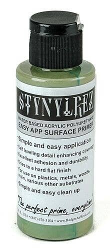 Modelflex Paint - Primer - 2oz 59.1mL -- Olive Green, All Scales, Badger Air Brush Co 205