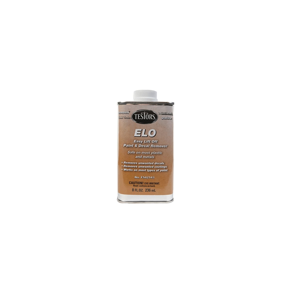 Model Master(R) - Paint & Decal Remover -- Easy Lift Off (E.L.O.) - Clear - 8oz 237mL, All Scales, Testor Corp F542143