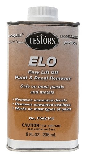Model Master(R) - Paint & Decal Remover -- Easy Lift Off (E.L.O.) - Clear - 8oz 237mL, All Scales, Testor Corp F542143