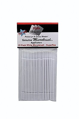 Superfine Applicator Brush - Microbrush(R) -- White pkg(25), All Scales, Profile Accessories Inc. 1303