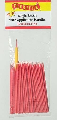 Magic Brush Bulk Pack -- Extra Fine (red) pkg(100), All Scales, Profile Accessories Inc. M929007B