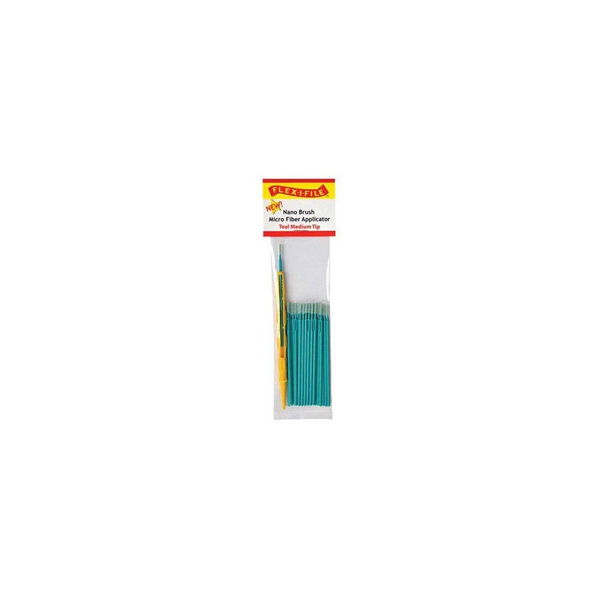 Nano Brush -- Medium Tip & 1 Applicator Handle/Holder (teal) pkg(24), All Scales, Profile Accessories Inc. N935004