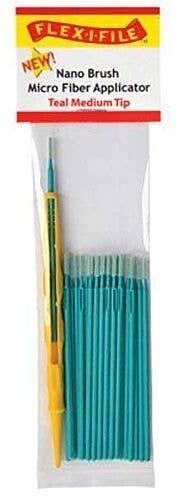 Nano Brush -- Medium Tip & 1 Applicator Handle/Holder (teal) pkg(24), All Scales, Profile Accessories Inc. N935004
