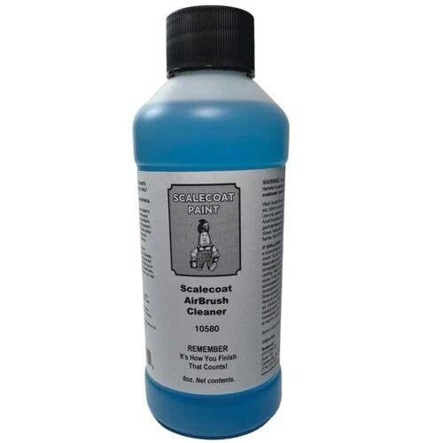 Airbrush Cleaner 8oz 236.5 -- For Solvent-Based Paints, All Scales, Scalecoat Model Paint 10580