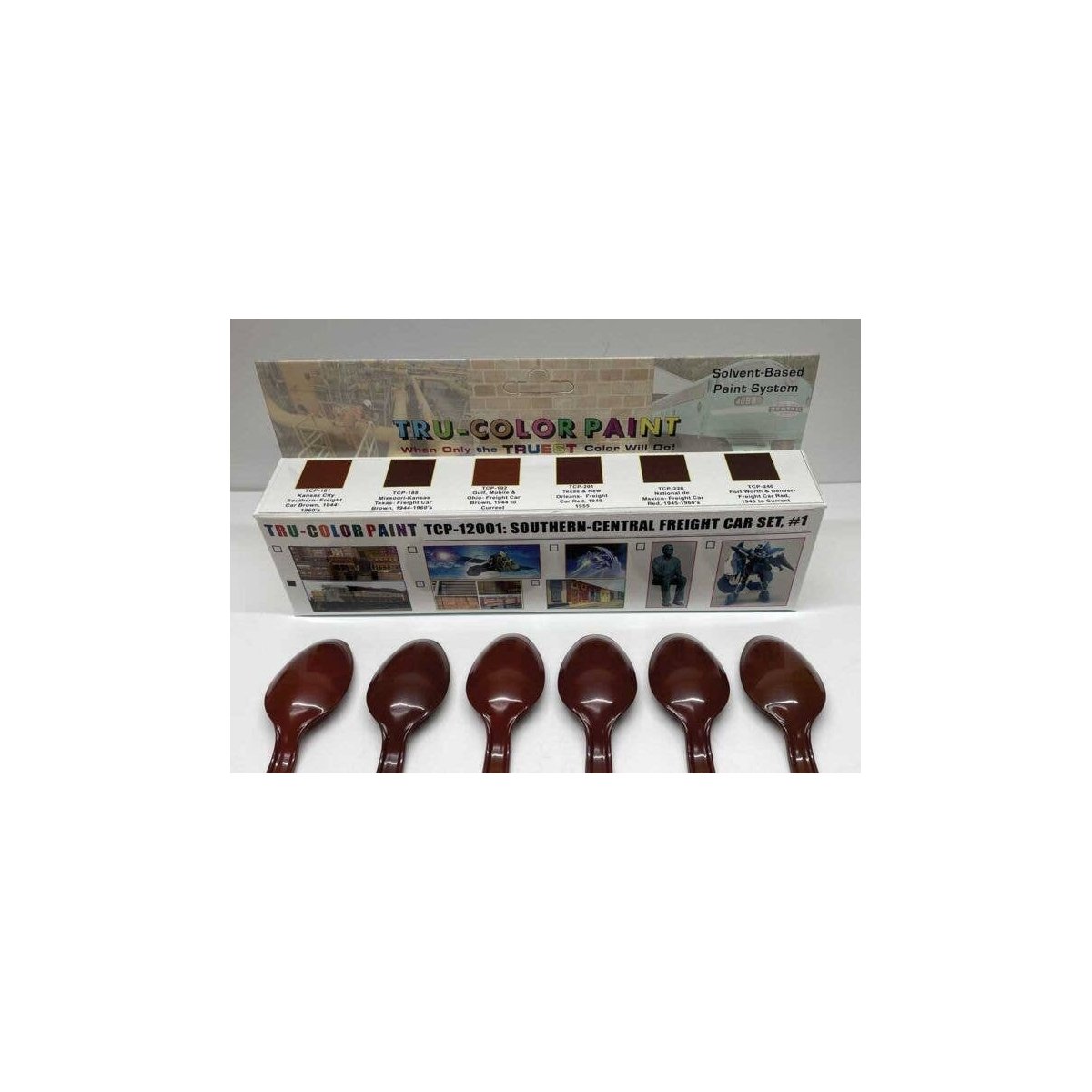 South-Central Freight Car Paint Set - 6 - 1oz 29.6ml Bottles -- Includes 181, 188, 192, , All Scales, Tru-Color Paint 12001