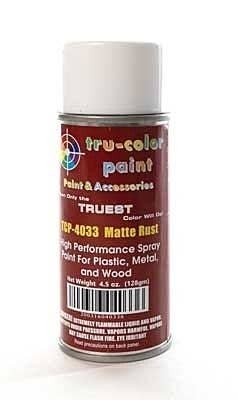 Aerosol Spray Paint 4.5oz 135ml Can -- Matte Rust, All Scales, Tru-Color Paint 4033