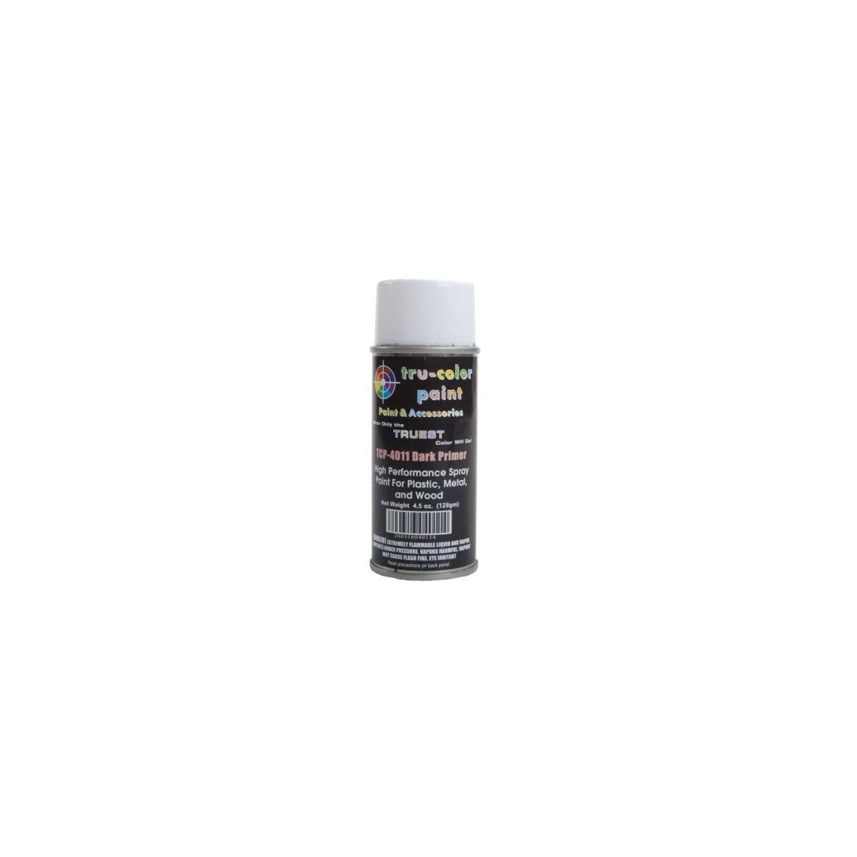 Aerosol Spray Paint 4.5oz 135ml Can -- Gloss Dark Primer, All Scales, Tru-Color Paint 4011