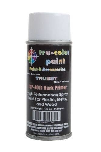 Aerosol Spray Paint 4.5oz 135ml Can -- Gloss Dark Primer, All Scales, Tru-Color Paint 4011