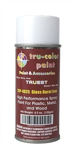 Aerosol Spray Paint 4.5oz 135ml Can -- Matte Burnt Iron, All Scales, Tru-Color Paint 4025