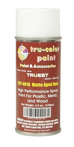 Aerosol Spray Paint 4.5oz 135ml Can -- Matte Aged Rust, All Scales, Tru-Color Paint 4016
