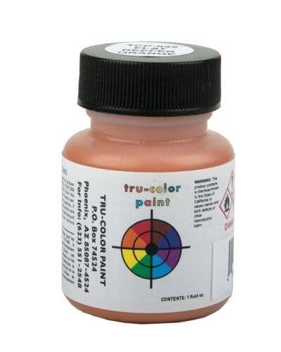 Flat Brushable Color Acrylic Paints - 1oz 29.6mL -- Reefer Orange, All Scales, Tru-Color Paint 842