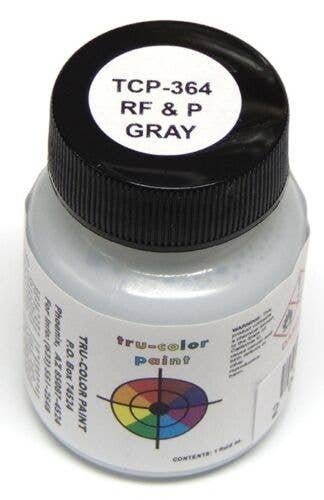 Railroad Color Acrylic Paints - 1oz 29.6mL -- Richmond, Fredericksburg & Potomac Gray, All Scales, Tru-Color Paint 364