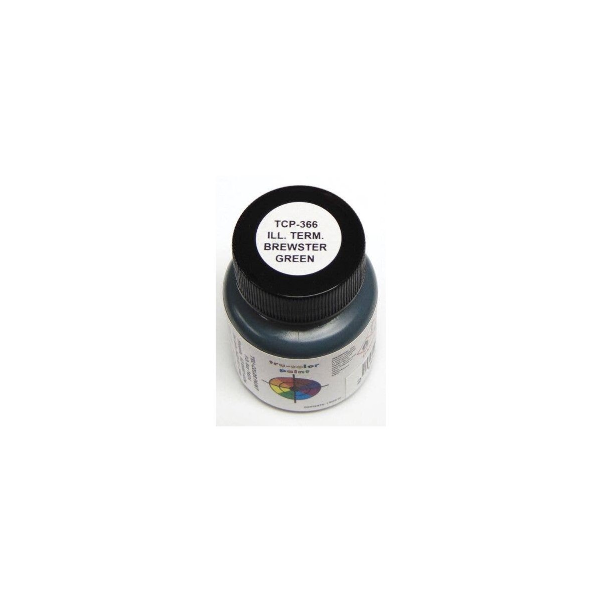 Railroad Color Acrylic Paints - 1oz 29.6mL -- Illinois Terminal Brewster Green, All Scales, Tru-Color Paint 366