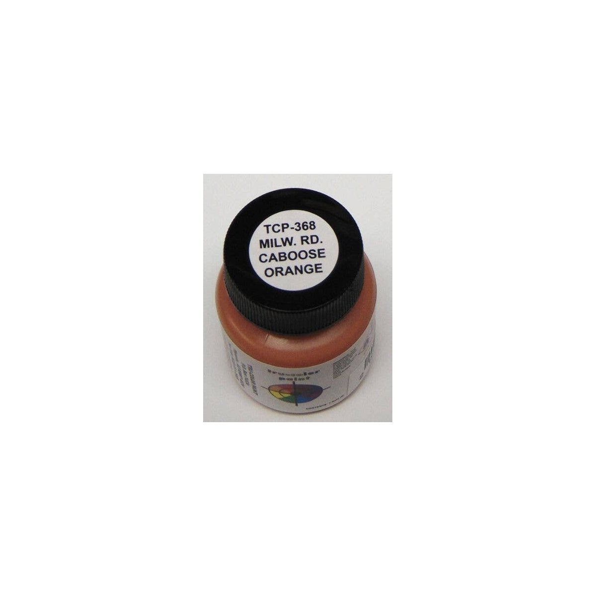 Railroad Color Acrylic Paints - 1oz 29.6mL -- Milwaukee Road Caboose Orange, All Scales, Tru-Color Paint 368