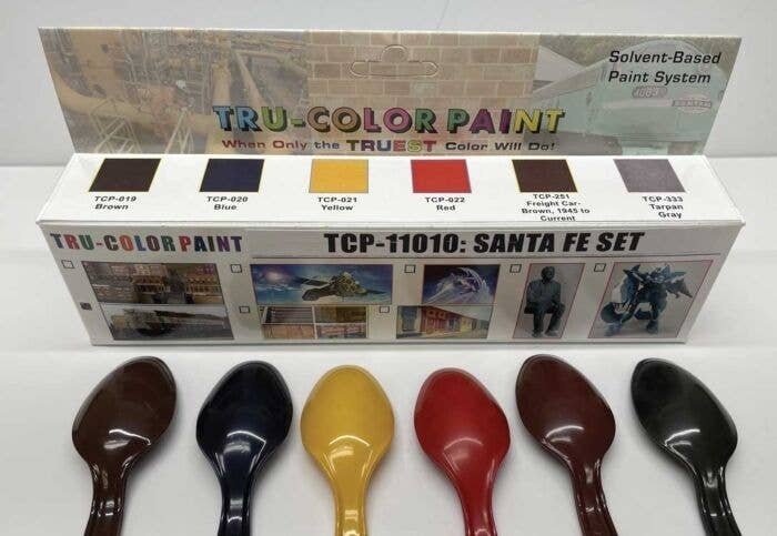 Santa Fe Paint Set - 6 - 1oz 29.6ml Bottles -- Includes 19, 20, 21, 22, 251, 333, All Scales, Tru-Color Paint 11010