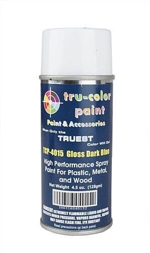 Aerosol Spray Paint 4.5oz 135ml Can -- Gloss Dark Blue, All Scales, Tru-Color Paint 4015