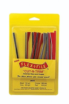 Flexi-I-File Cut-n-Trim Sanding Tapes -- Assorted Sizes & Shapes, All Scales, Profile Accessories Inc. 8575