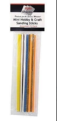 Mini Hobby and Craft Sanding Sticks -- 3 Sticks Each: 100, 180, 240, 320, 400 Gri, All Scales, Profile Accessories Inc. 101