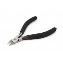 Sharp-Pointed Side Cutter for Plastic Sprues -- Black PVC Grip, All Scales, Tamiya Paints 74123
