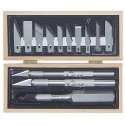 Knife Sets -- Wooden Box Craftsman Set, Carded, All Scales, Excel Hobby Blades Corp. 44283