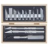 Knife Sets -- Wooden Box Craftsman Set, Carded, All Scales, Excel Hobby Blades Corp. 44283