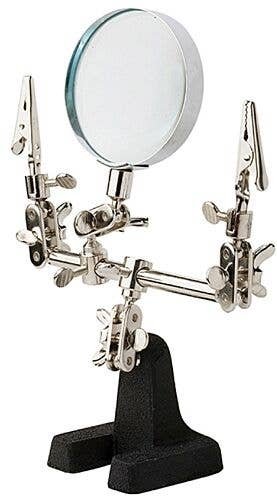 Double Clip Extra Hands w/Magnifier -- Carded, All Scales, Excel Hobby Blades Corp. 55675