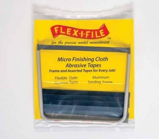 Micro Finishing Cloth Abrasive Tapes w/Frame -- 1 Each: 1500, 1800, 2400, 3200,, All Scales, Profile Accessories Inc. 15129