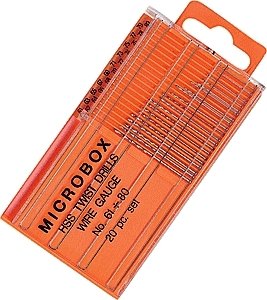 20-Piece High-Speed Steel Twist Drill Set -- Nos. 61 to 80, All Scales, Zona Tools 37150