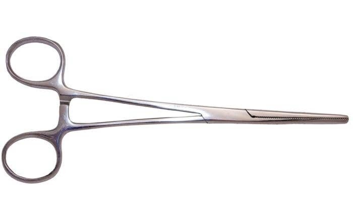 Stainless Steel Hemostat -- 7-1/2′ Straight Nose, All Scales, Excel Hobby Blades Corp. 55541