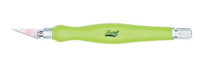 K26 Fit Grip Knife -- With 11 Blade and Safety Cap (green), All Scales, Excel Hobby Blades Corp. 16027