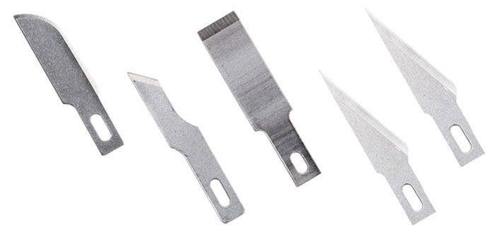 Light Duty Replacement Blades (Fit K1, K3, K17, K18, K30 & K40 Handles) -- Asso, All Scales, Excel Hobby Blades Corp. 20014
