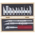 Hobby Knife Set in Wooden Box, All Scales, Excel Hobby Blades Corp. 44282