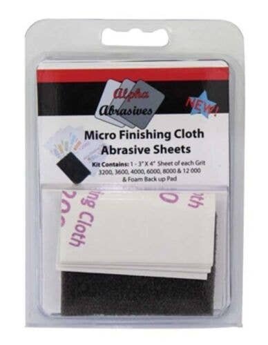 Micro Finishing Cloth Abrasive 3 x 4′ Sheets with Foam Back-Up Pad -- 1 Each: 1, All Scales, Profile Accessories Inc. 2050A