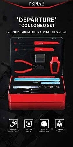 Departure Tool Combo Set -- Includes Sprue Cutter, Hobby Knife, Blades, Abrasives, Tweezers and M, All Scales, DSPIAE TCS01