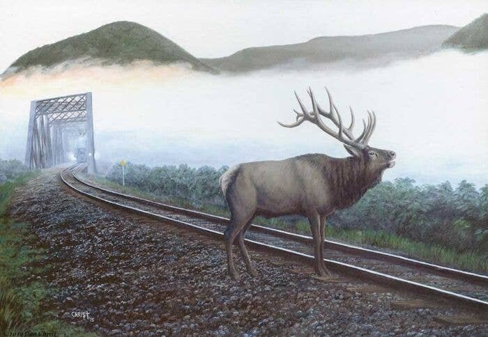 Puzzle -- Elk Tracks (550 Pieces), All Scales, Train Enthusiast Vendors 48856