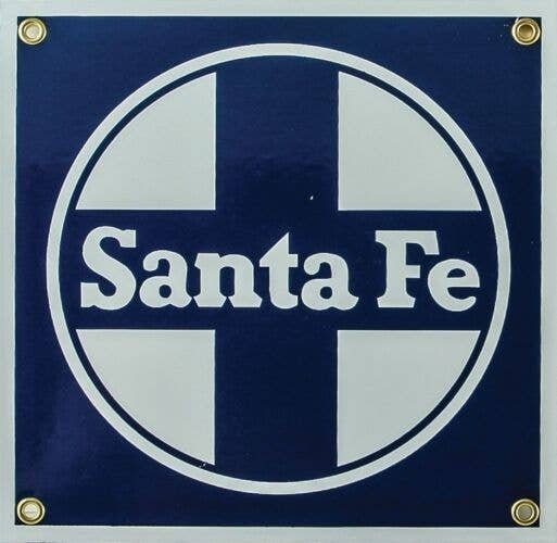 Railroad Sign -- Atchison, Topeka & Santa Fe - 8 x 8′, All Scales, Phil Derrig Designs 200