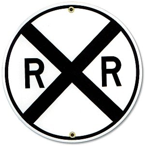 Railroad Sign -- Railroad Crossing (RXR)-Style, All Scales, Phil Derrig Designs 232